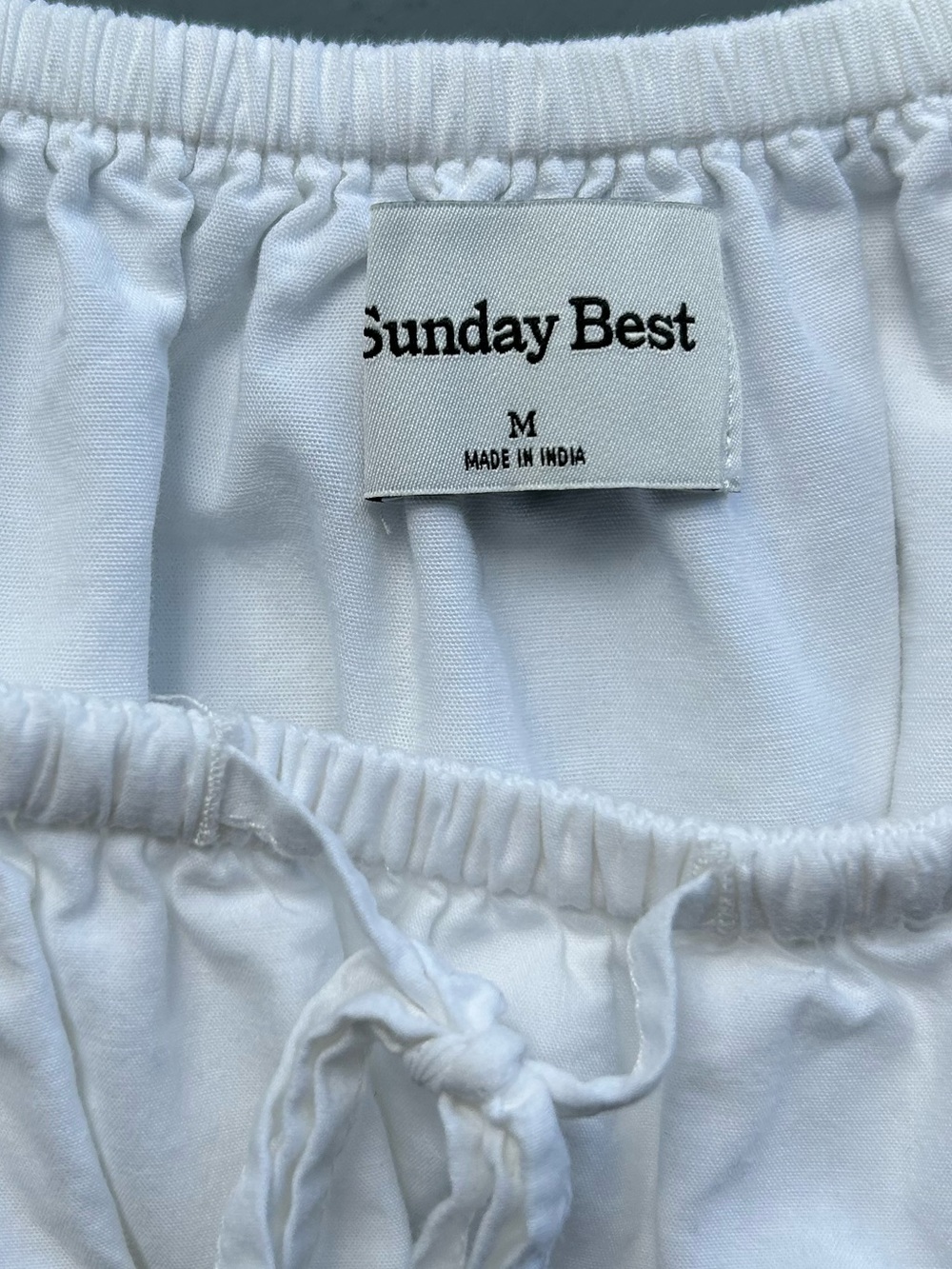Sunday Best Martine Poplin Short-sleeve Dress, White, Size Medium - Picture 12 of 13